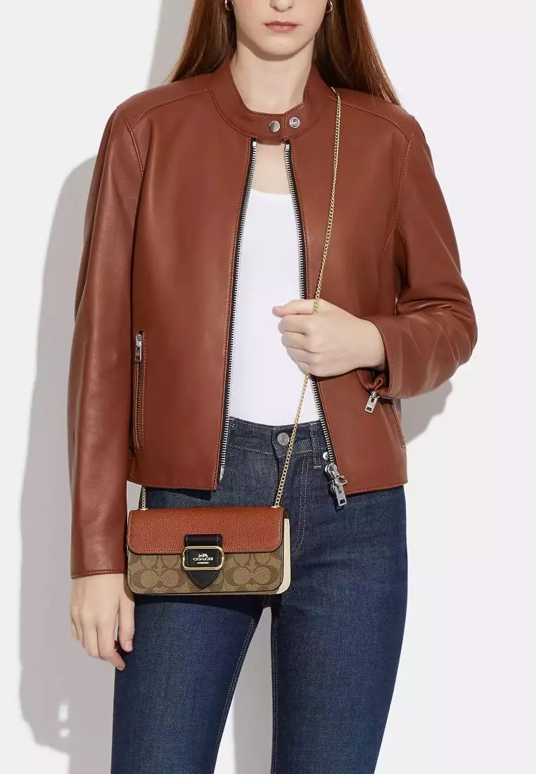 Jual Coach Coach Morgan Crossbody In Colorblock Signature Canvas