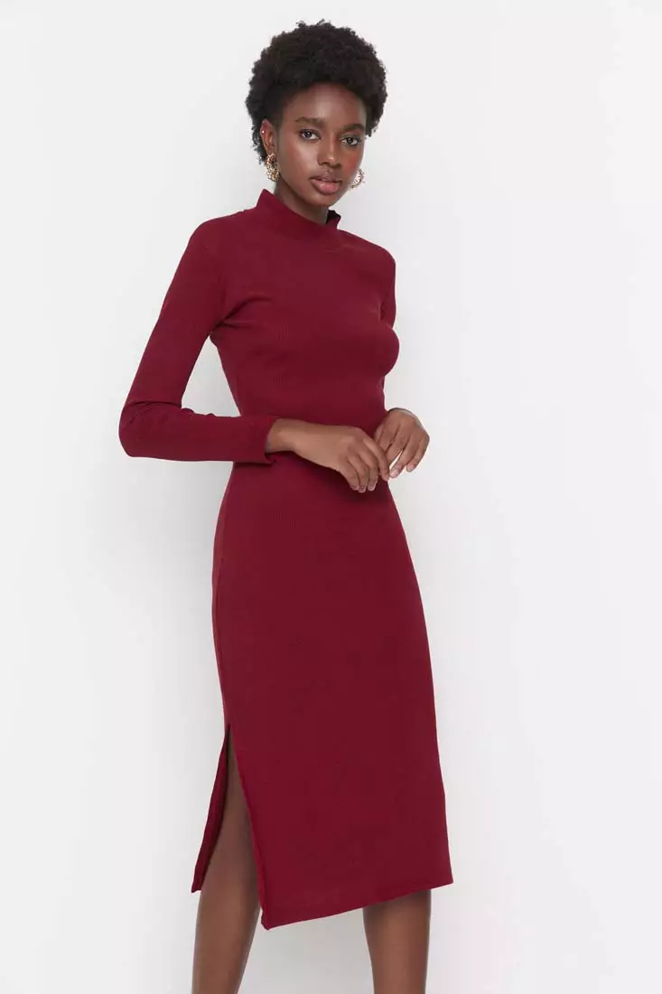 Cotton bodycon clearance midi dress