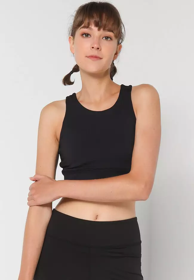 Black shop crop bra