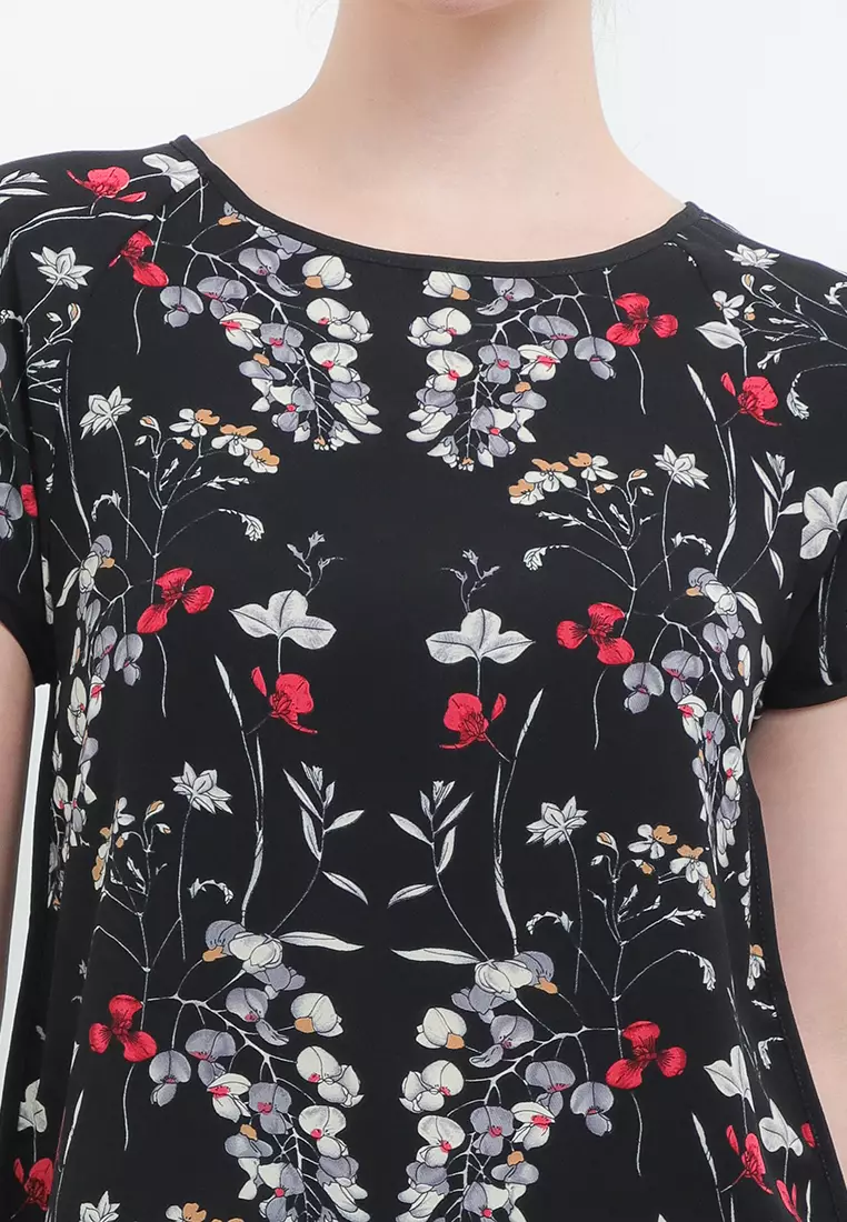 Newt Blouse In Black Print