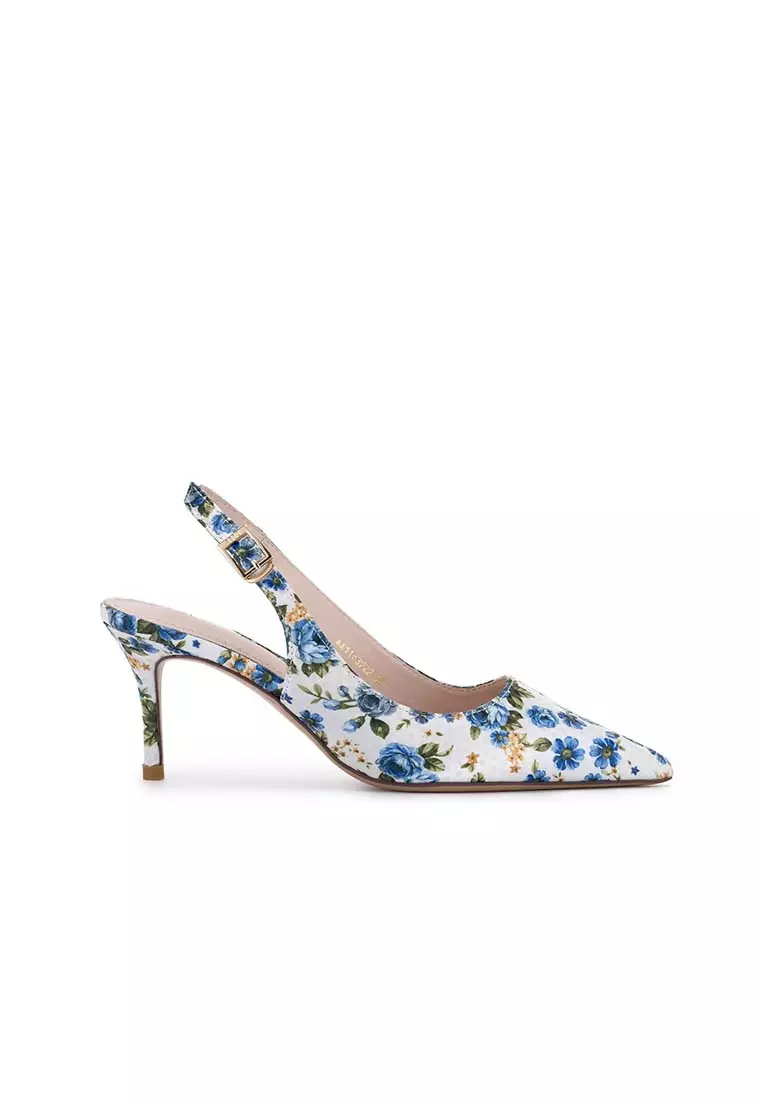 Discount on Nose  shoes - SKU: Floral Print Slingback Heel