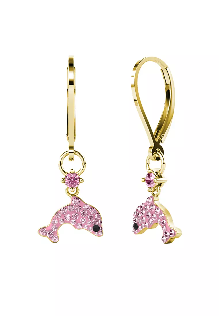 Buy Her Jewellery Her Jewellery Dolphin Hoop Earrings Light Pink