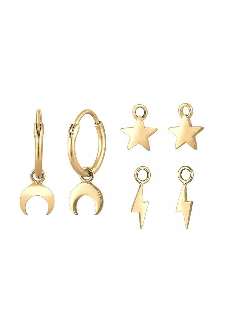 Earrings Astro Pendants Versatile Gold Plated