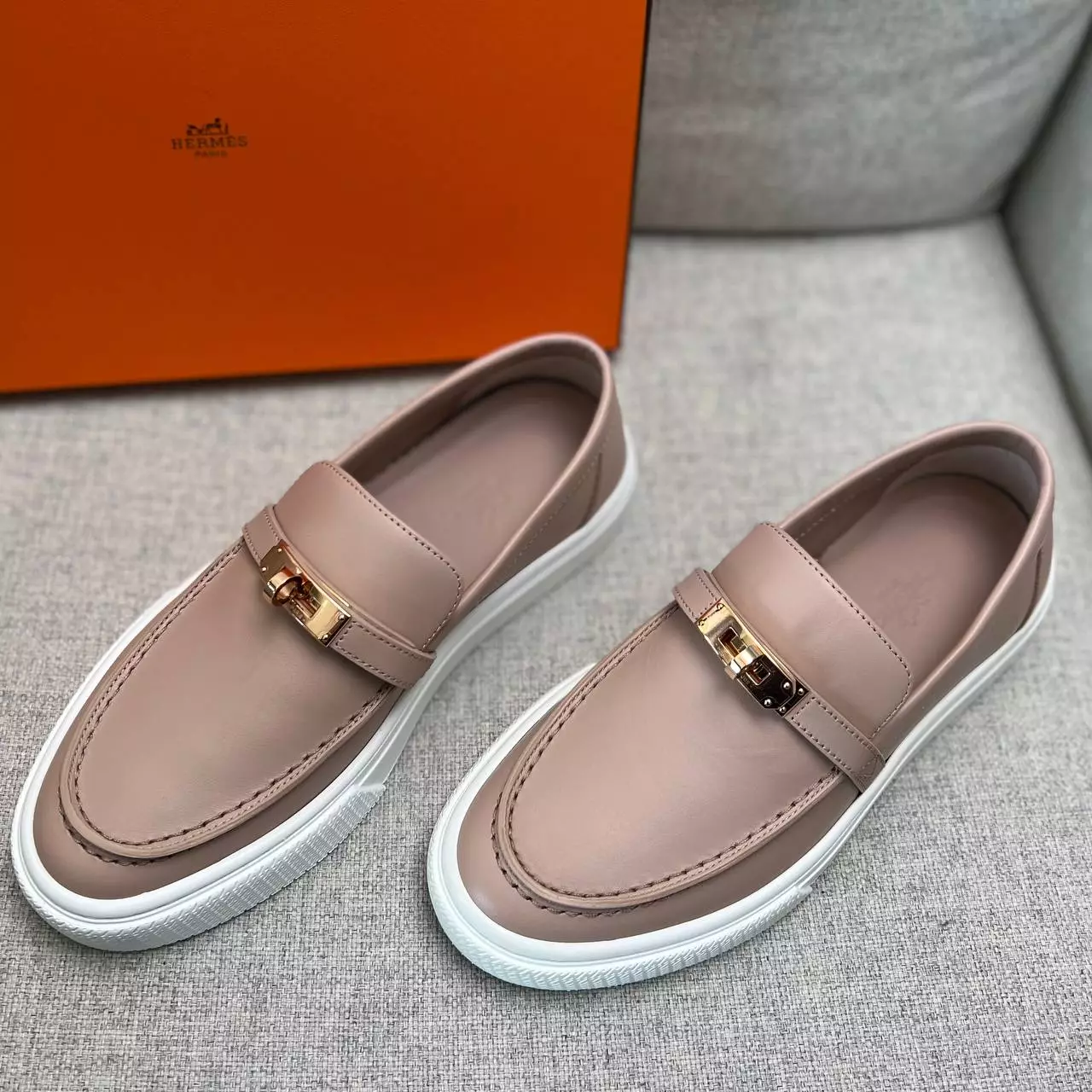 Game Slip On Loafers Beige Nude Rghw