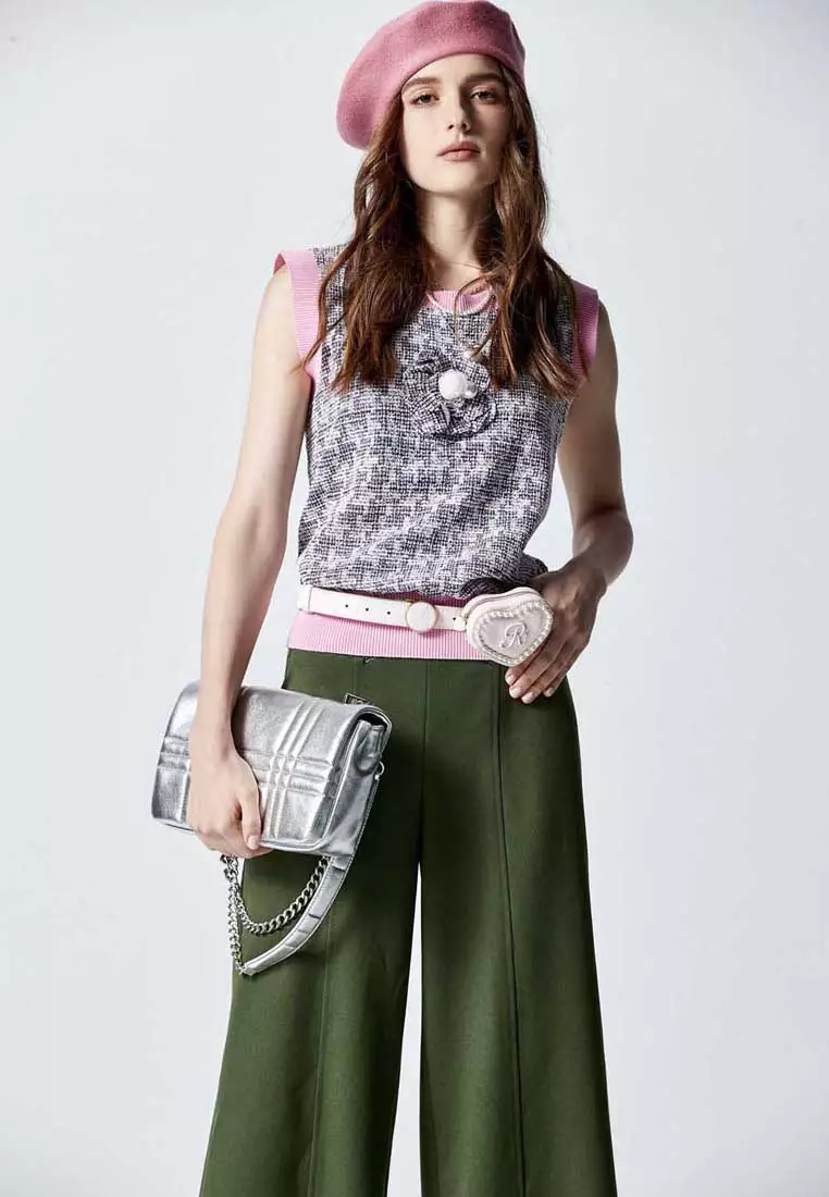 Basic Green Wide Leg Pants