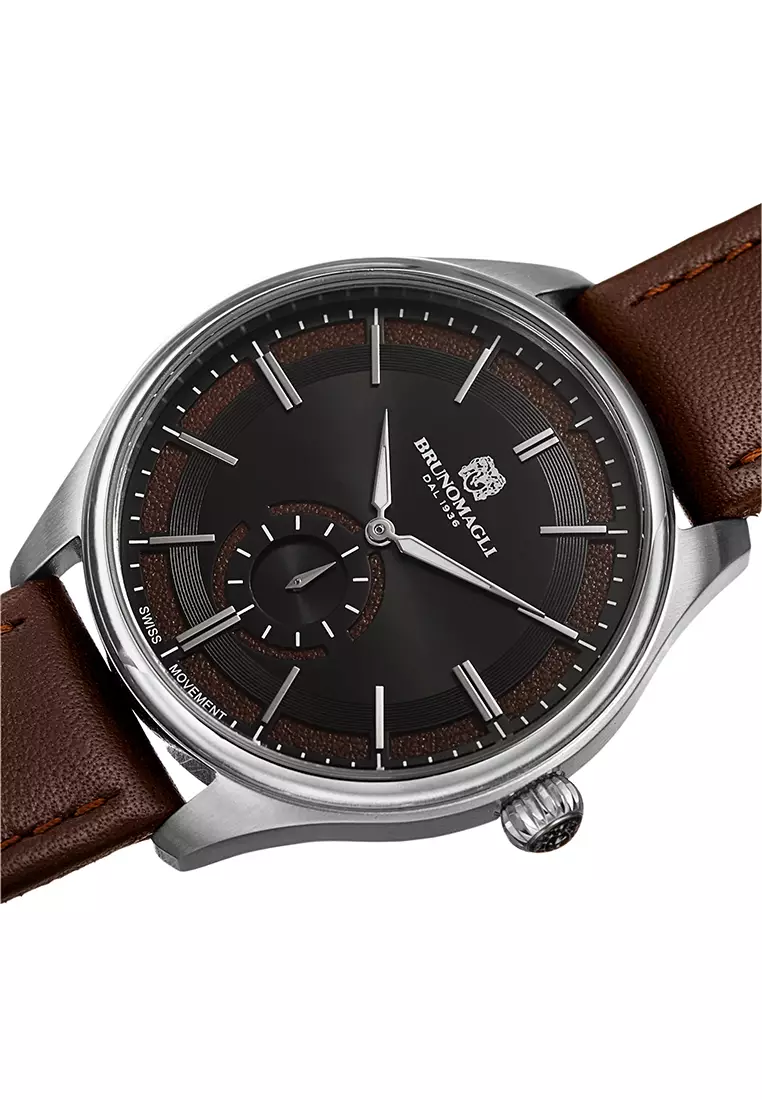 Bruno Magli Luca Pelle 16.191122.SL Jam Tangan Quartz Analog