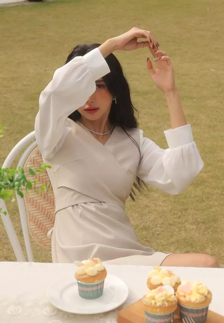 Wrap Front Mini Dress