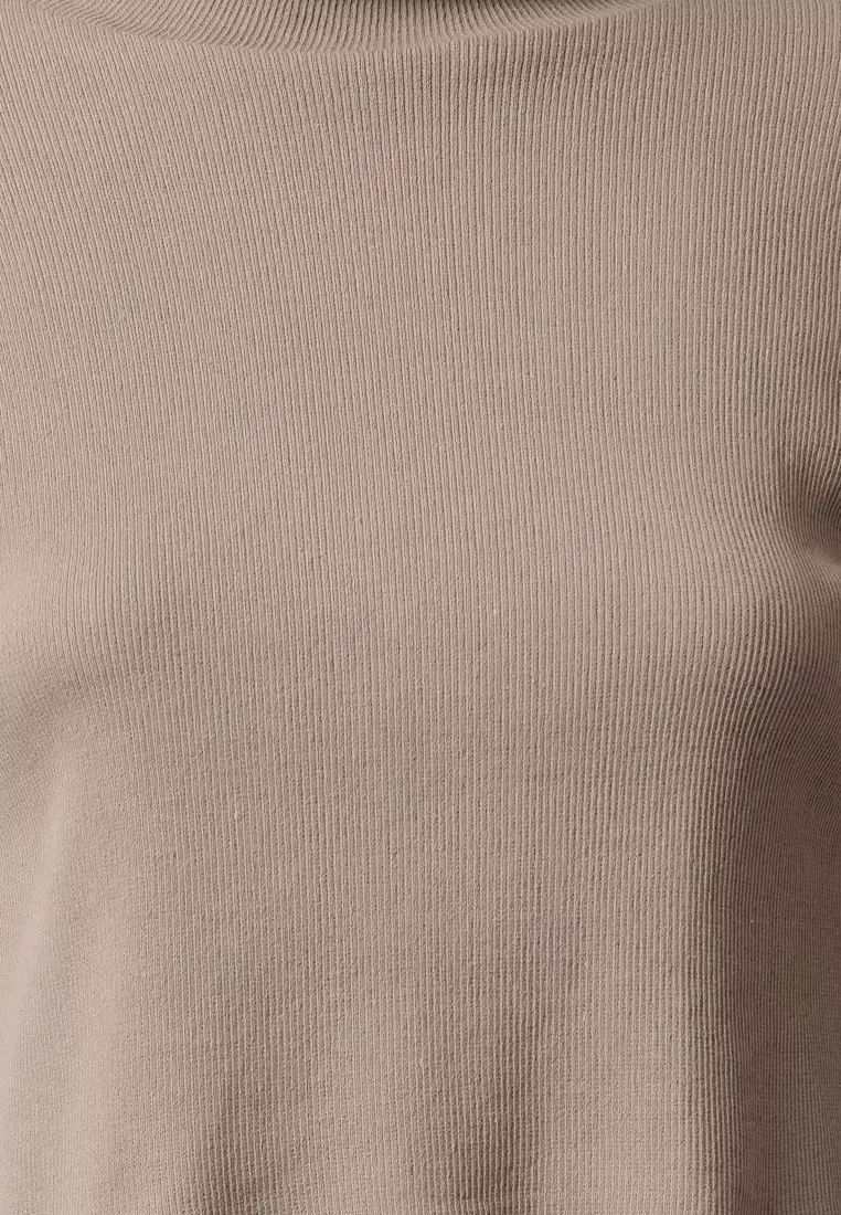 Turtleneck Rib Crop Top