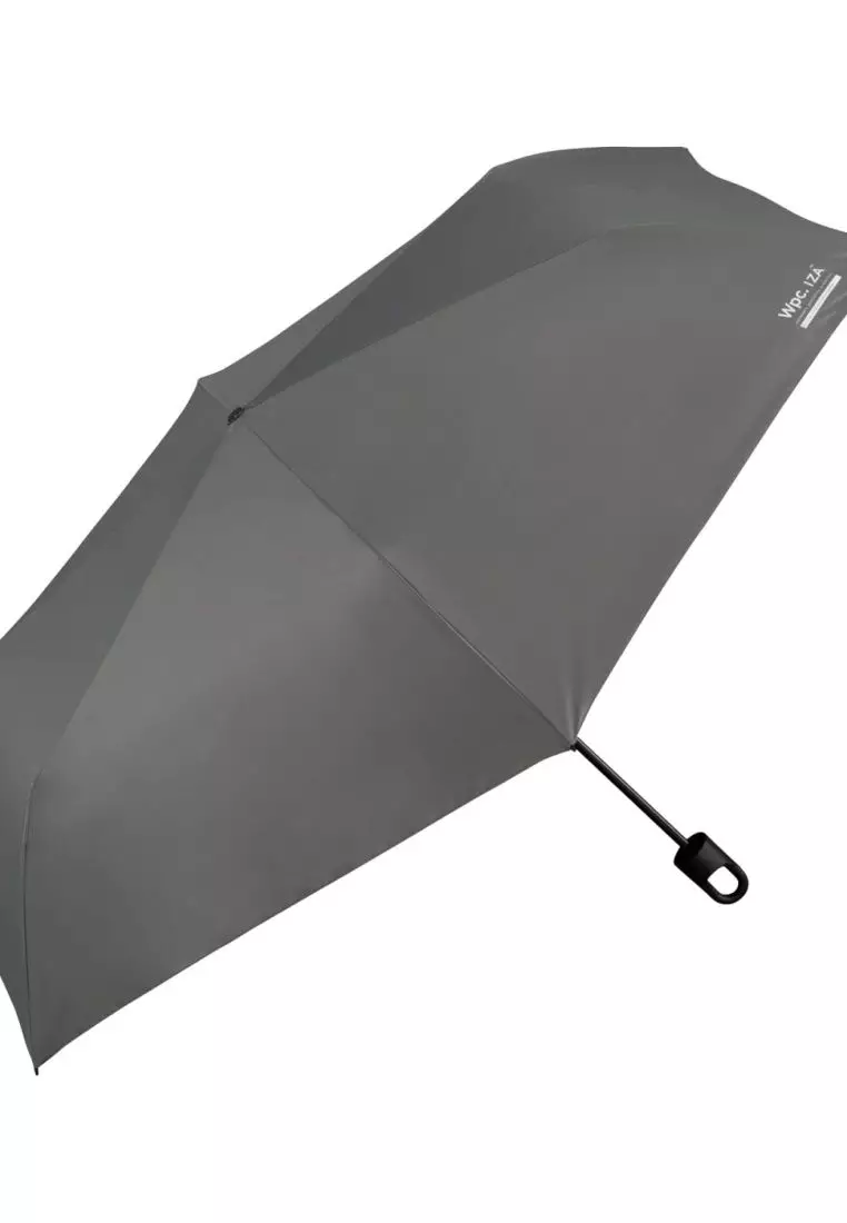 WPC IZA Large & Hook UV Protection UPF 50+  Folding Umbrella 55cm (Black)