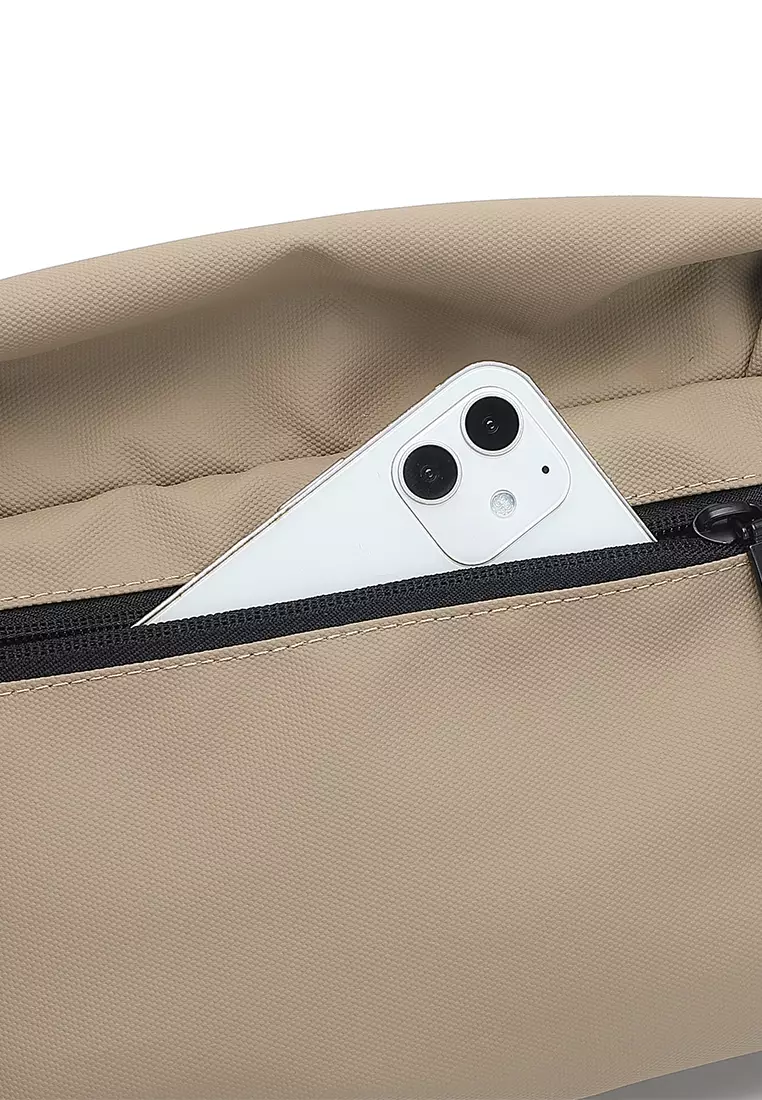 Men's Waist Bag / Belt Bag / Chest Bag (Tas Pinggang / Tas Dada Pria) - Krem