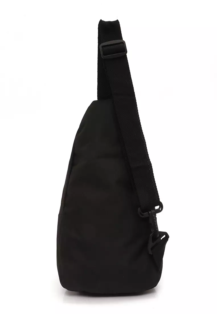 Roger Slingbag Casual Pria Desain Simple Large Storage Material Canvas ORIGINAL - Black