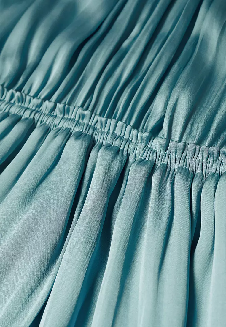 Ruffle Satin Dress