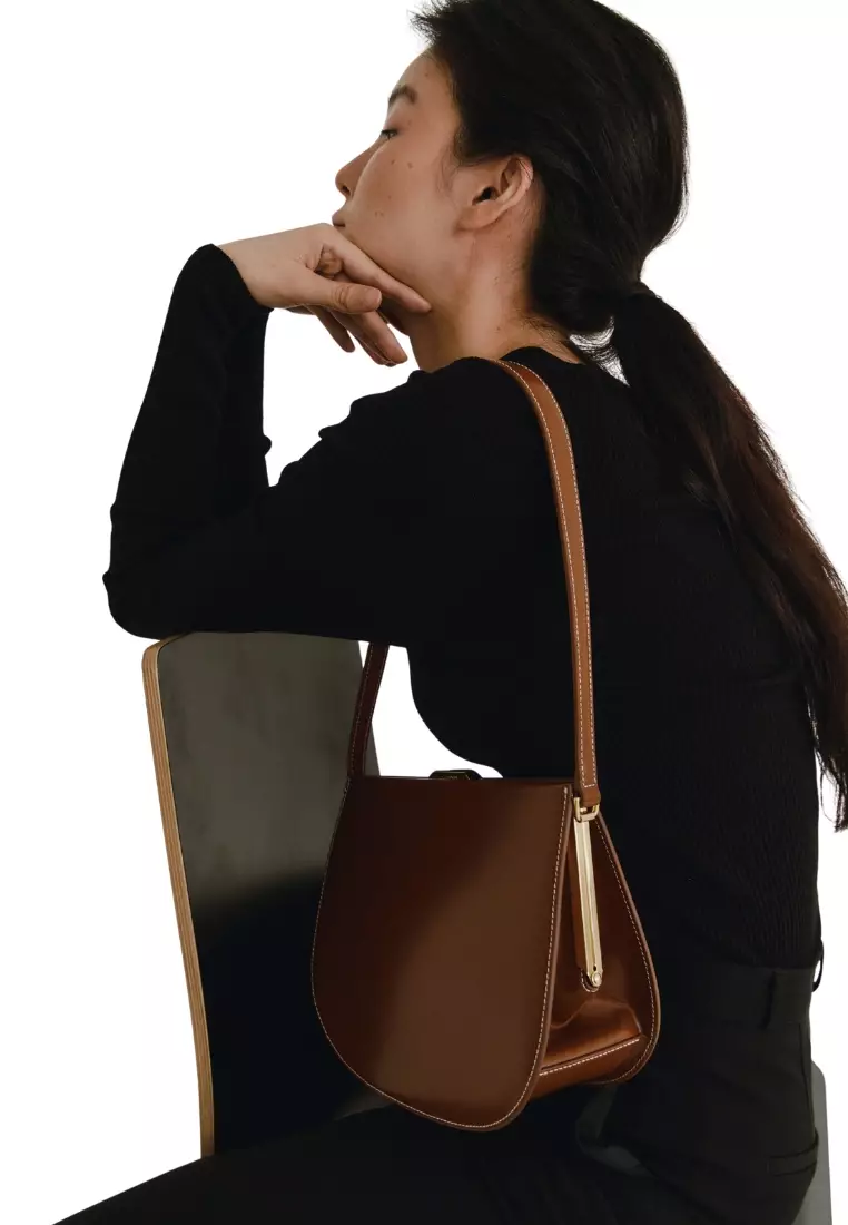 Lune Forme Bag - Cognac Brown