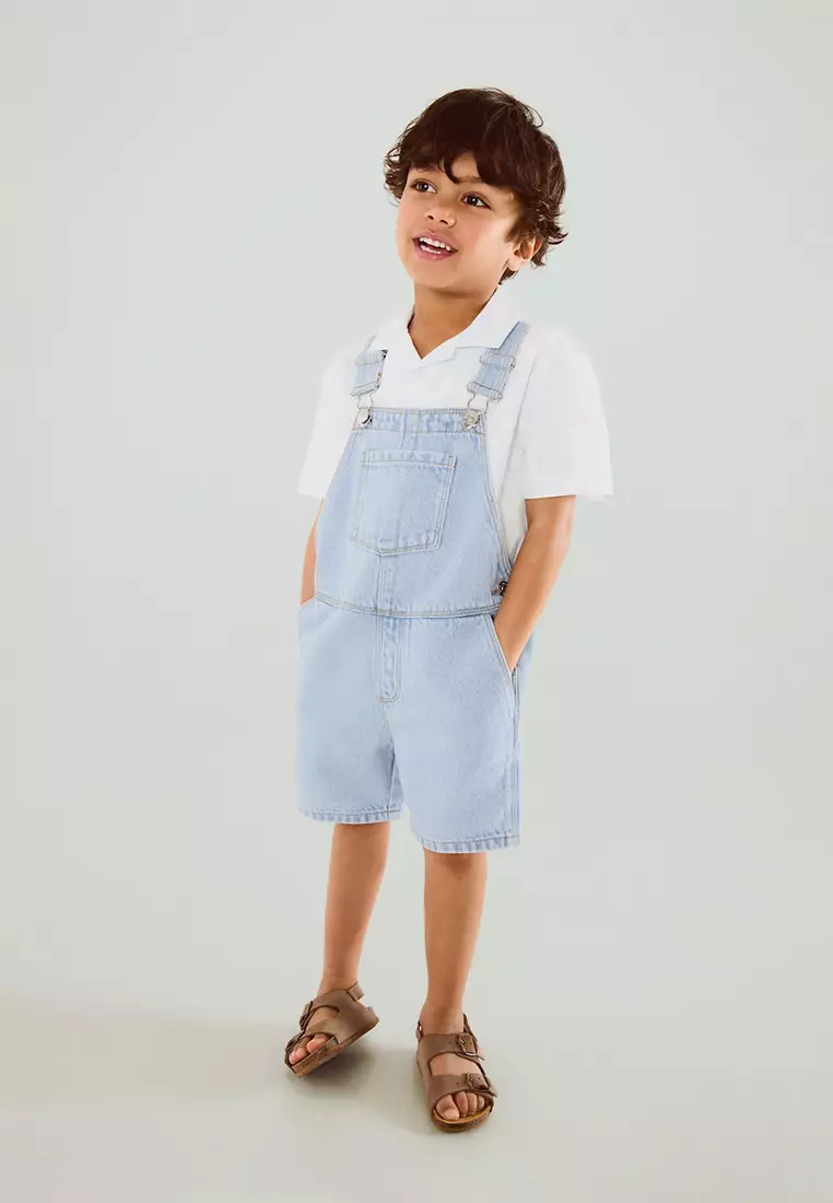 Pockets Cotton Dungaree Playsuit