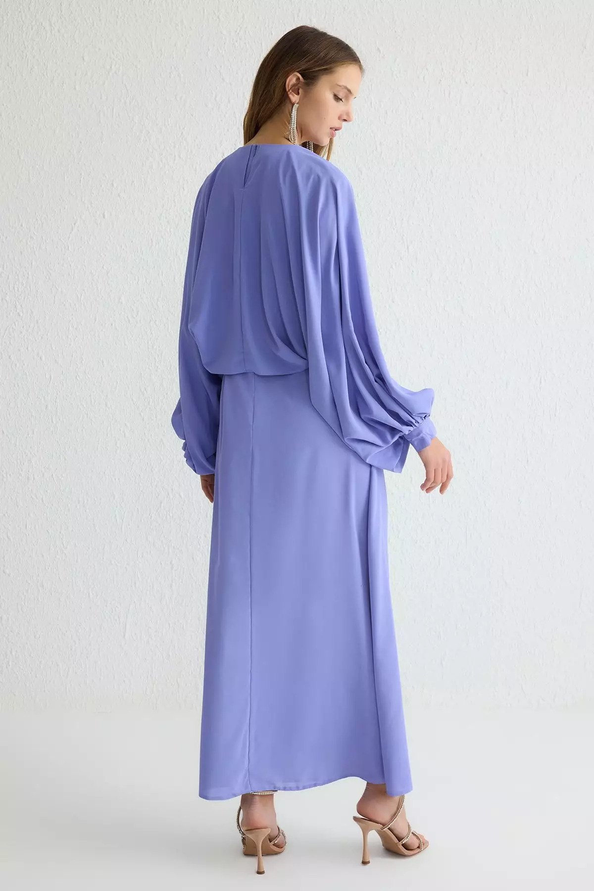 Balloon Sleeves Maxi Dress