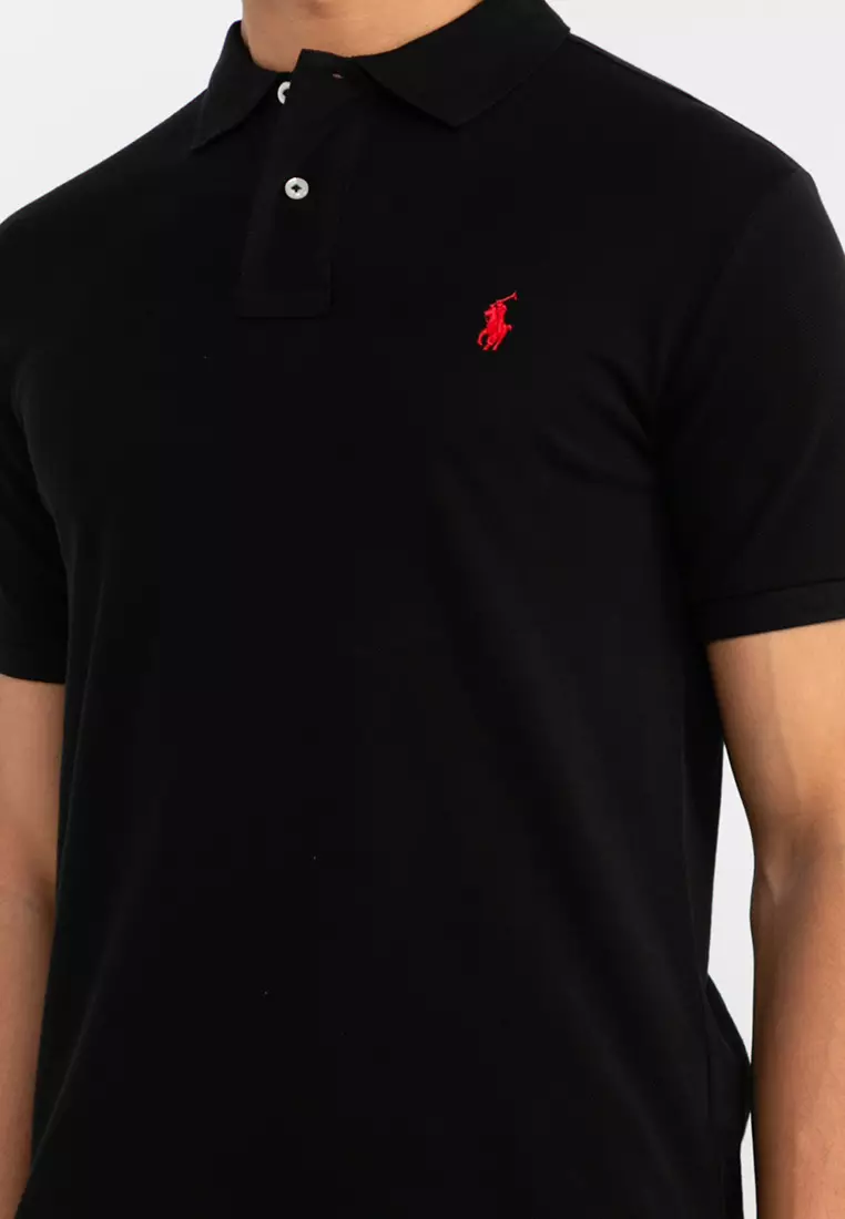 Short Sleeve Embroidered Logo Polo Shirt