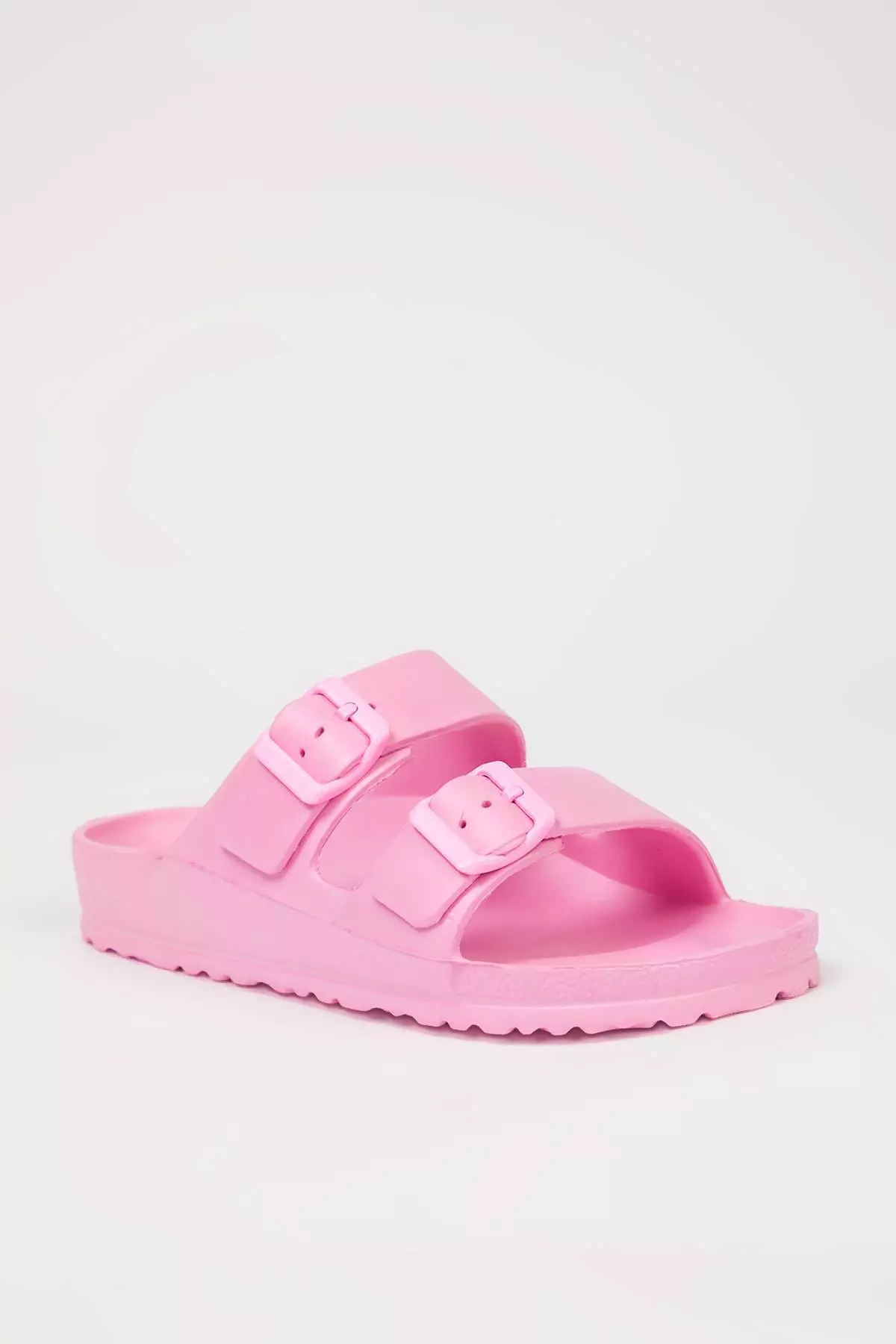 Light Pink Double Striped Eva Light Sole Women's Slippers Takss25Te00065