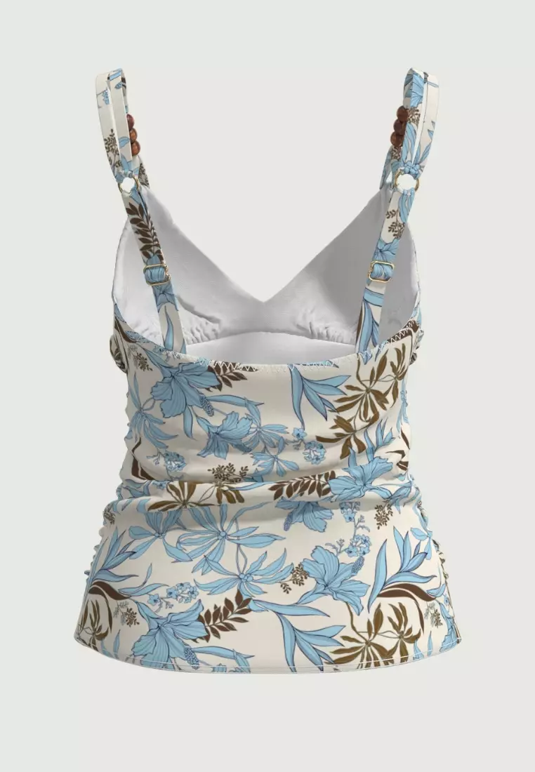 Wild Hibiscus Cool Coconut Plus Cup Tankini