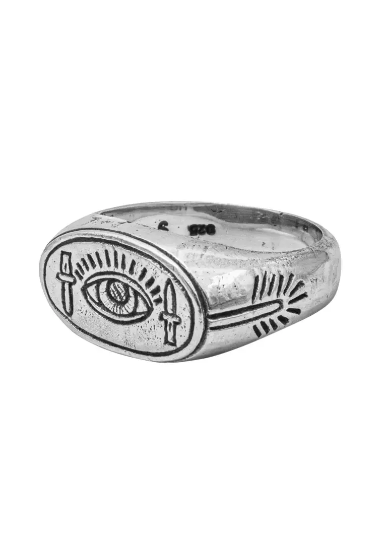 Jual Haze & Glory EXCLUSIVE Cincin Perhiasan Perak 925 Pria Signet Eye ...