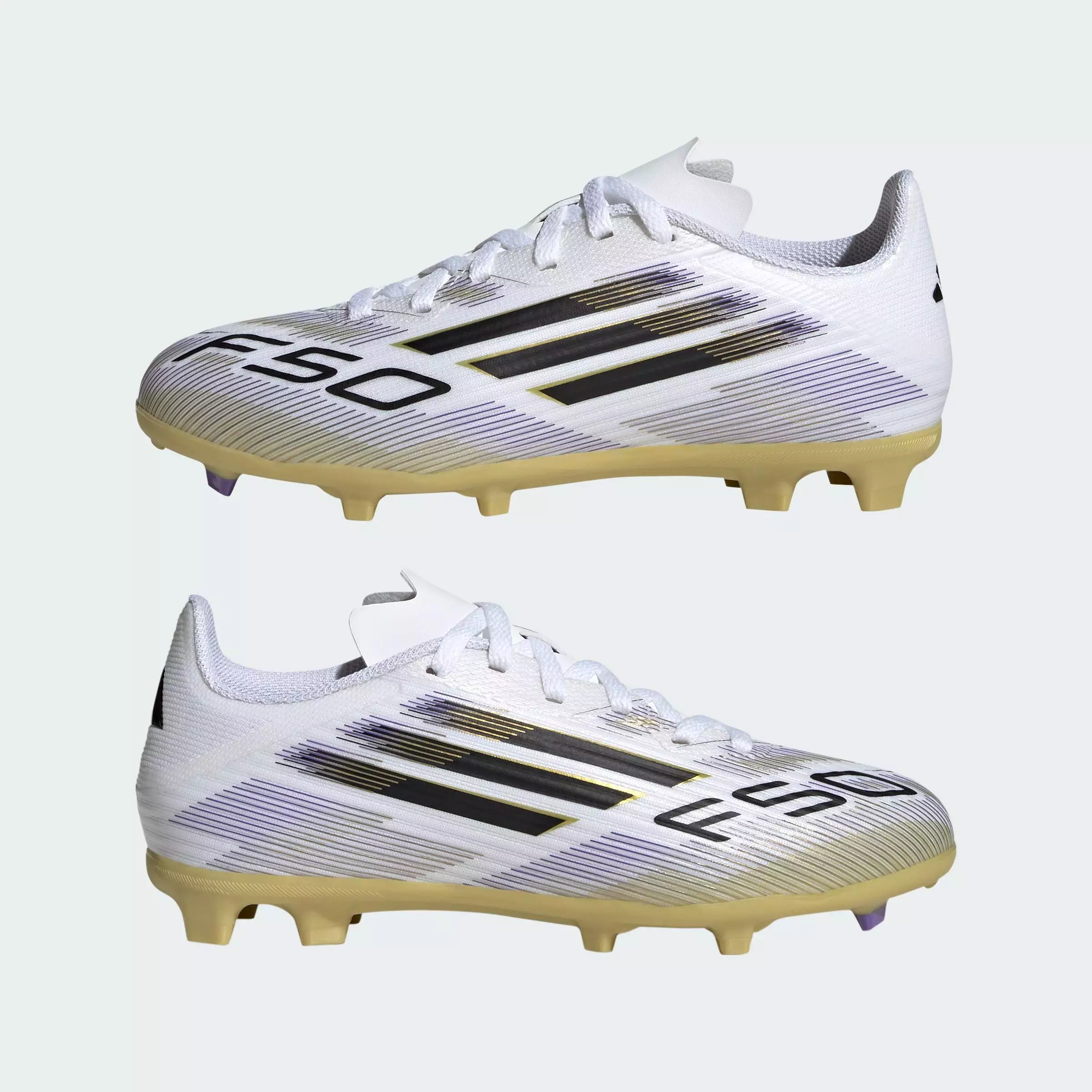 Football F50 League Firm/Multi-Ground Boots Kids Unisex White JH7745
