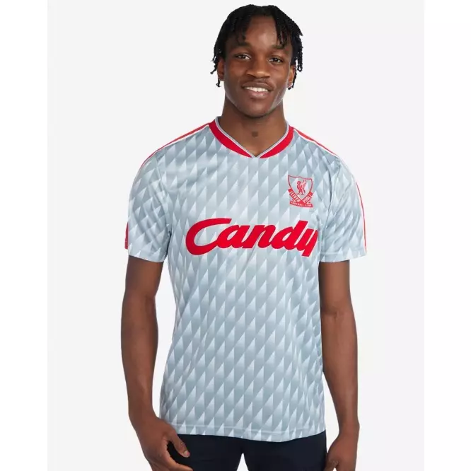 Liverpool FC Lfc Adult Retro 89-91 Candy Away Shirt Men - Official LFC Jersey Original Pria
