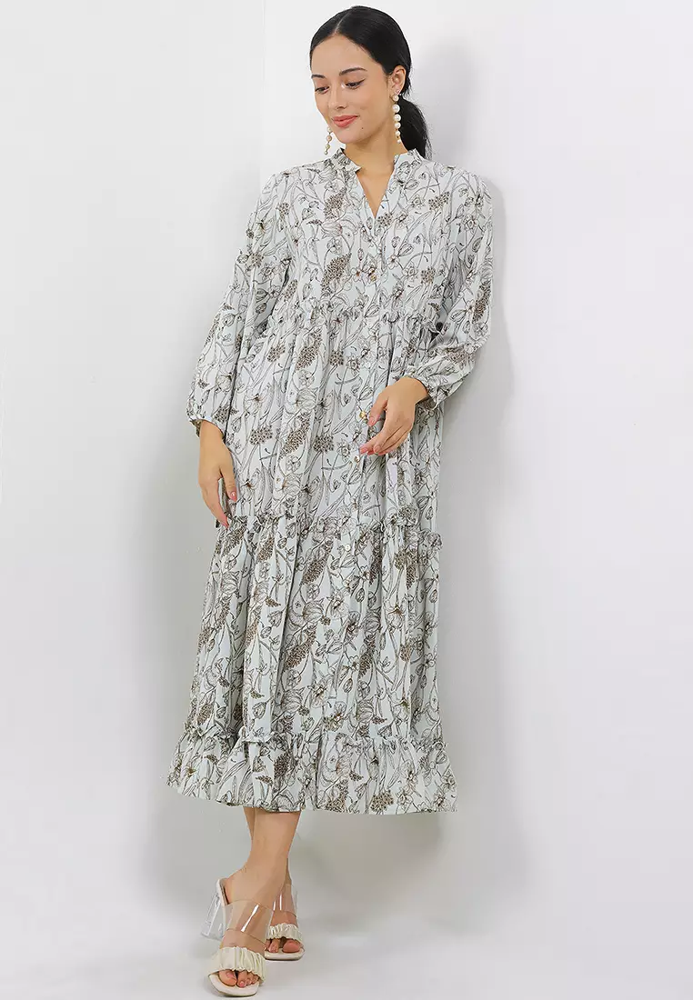 Printed Tier Dress