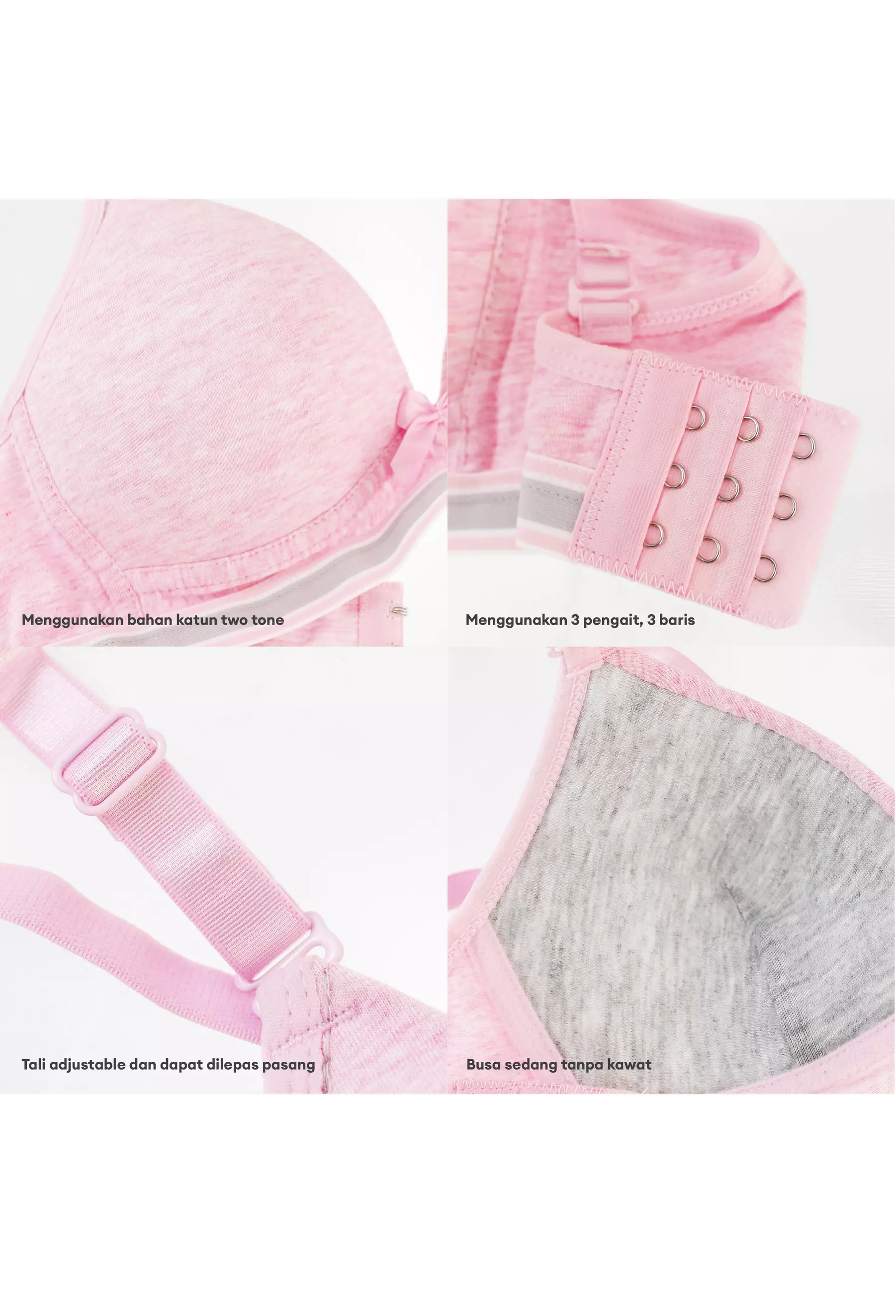 You’ve (YouHave) BH Wanita Bra Wanita Remaja Busa Sedang Beha Tanpa Kawat Women Woman Cewe Perempuan Remaja 100131