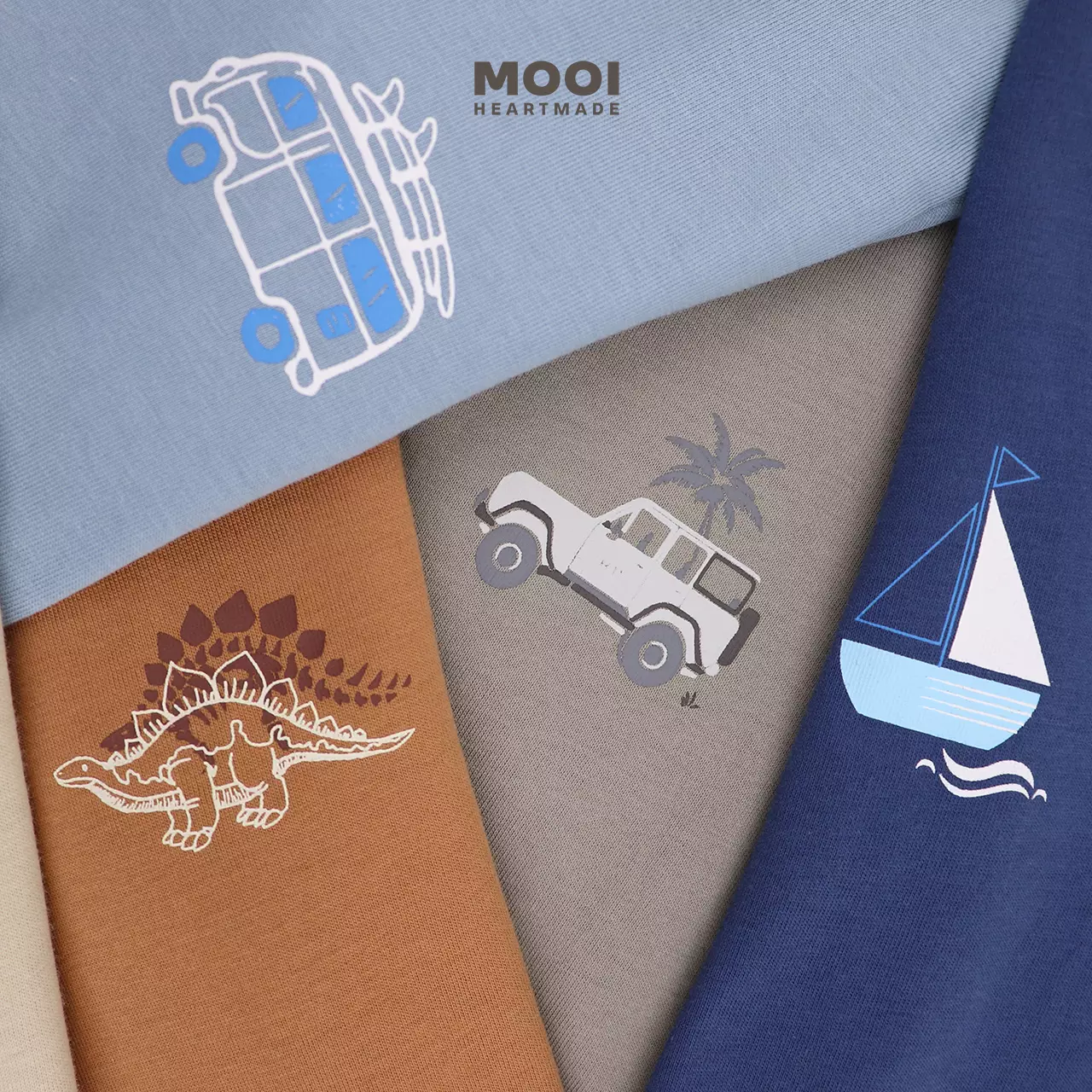 Mooi Setelan Anak Kaos Anak Tshirt Kai Graphic Tee Set - Navy