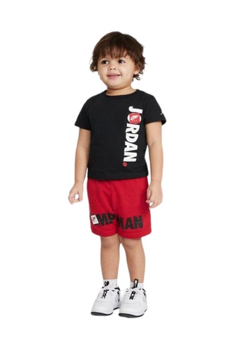 Jordan red Jordan Unisex Infant's Jumpman Short Sleeve Tee & Shorts Set (12 - 24 Months) - Gym Red 9C201KAEF0BC0EGS_1