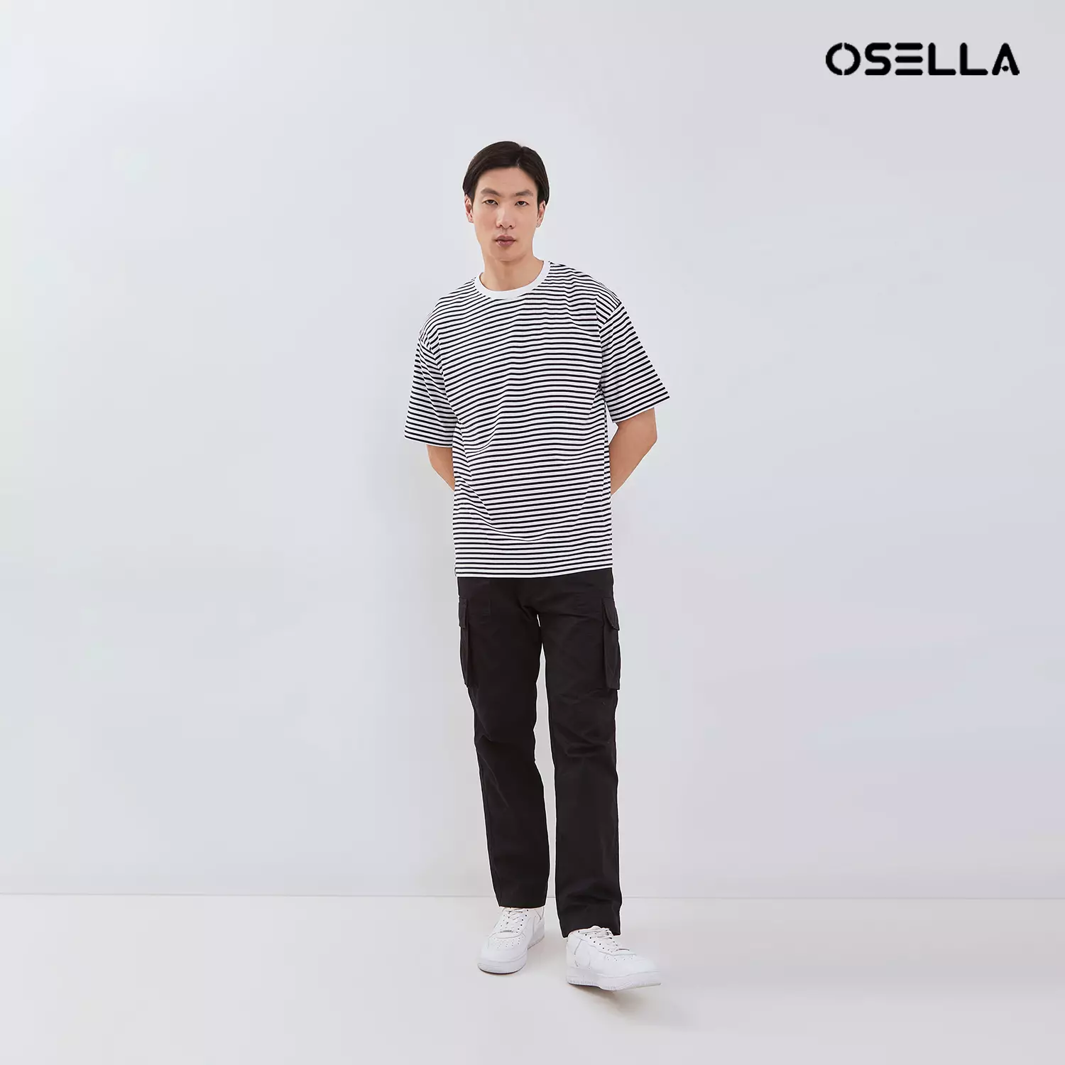 [NEW] Osella Striped Relaxed Fit T-Shirt 20714009 | Kaos Lengan Pendek Pria