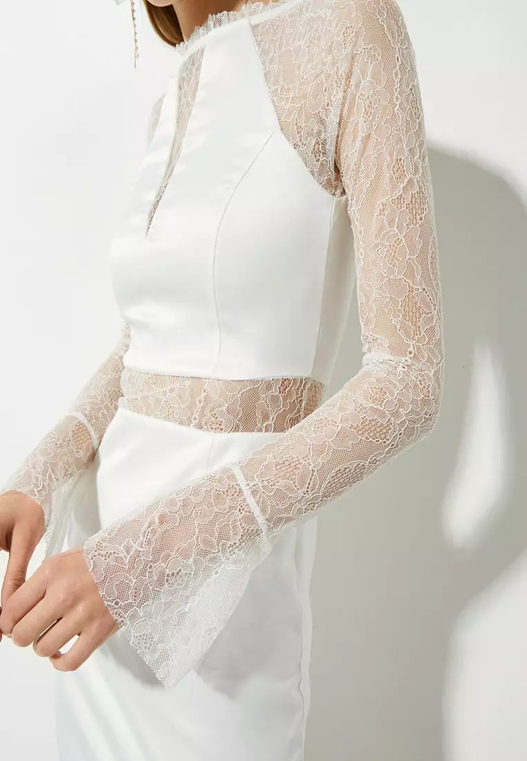 Satin Mini Bridal Dress