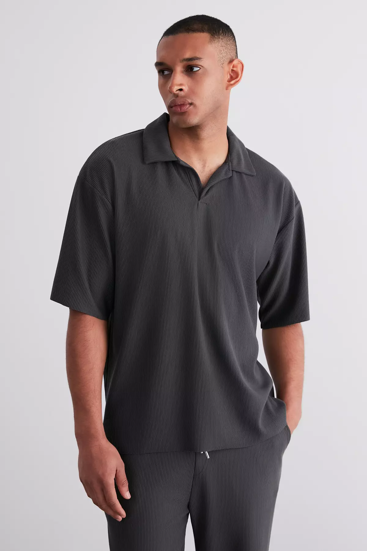 Pleated Polo Shirt