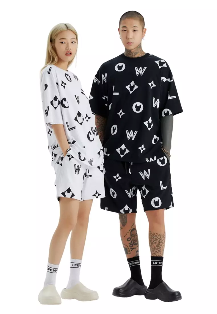 Monogram LW Short Pants -Black