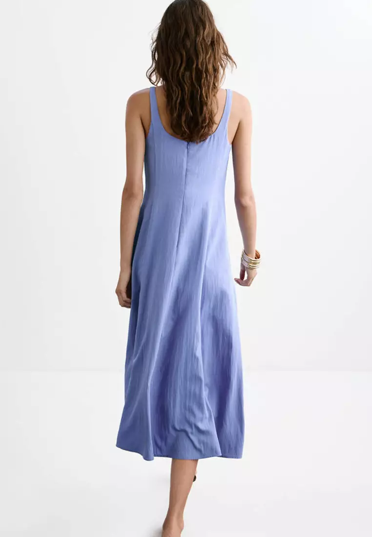 A-Line Crinkle Effect Dress