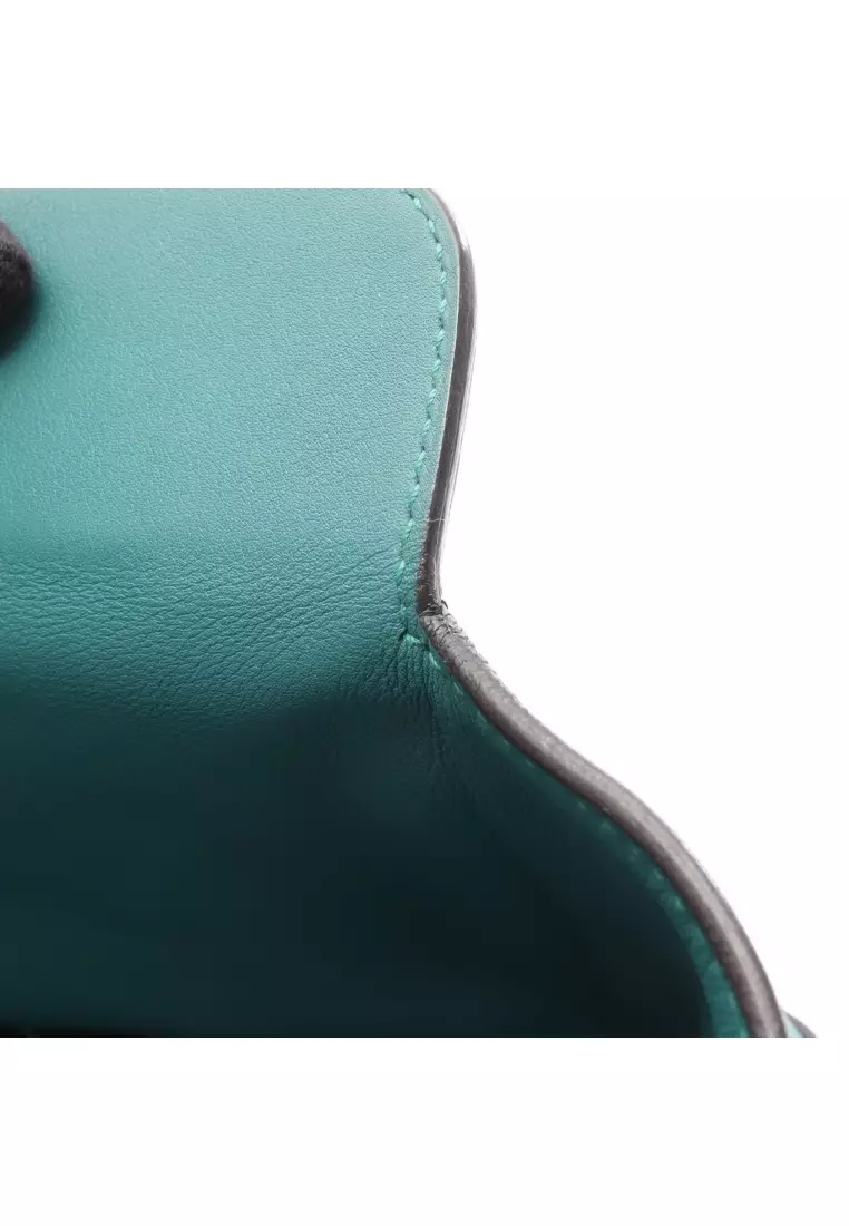 Pre-Loved Hermès Toolbox 26 Malachite Handbag Veau Swift green silver hardware □ R stamp