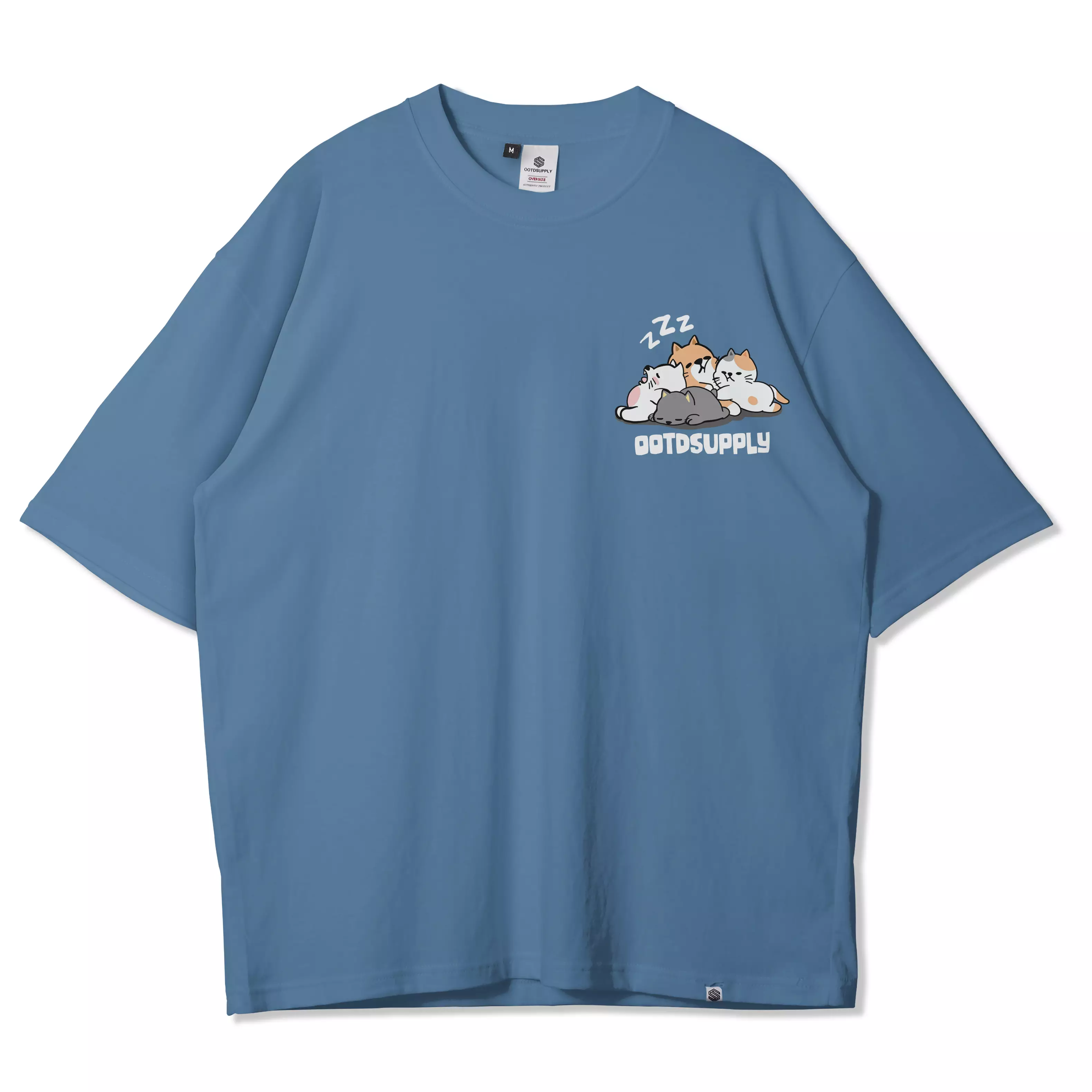 OOTDSUPPLY Oversized Tshirt Lazy Time I Oversize Pria & Wanita