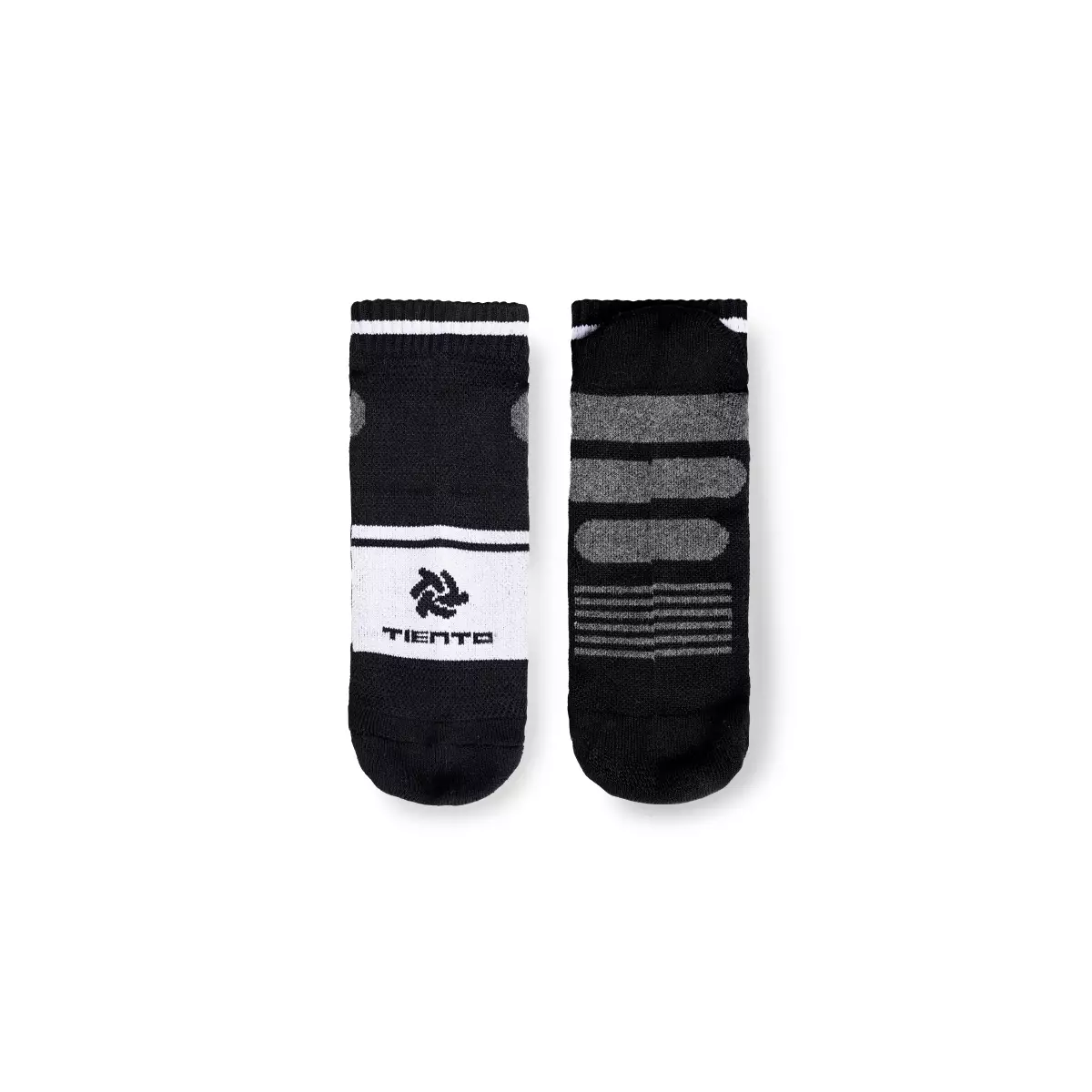 Tiento Compression Socks Short Ankle Black To Go Box White Kaos Kaki Olahraga Hitam With Anti Bacterial Technology