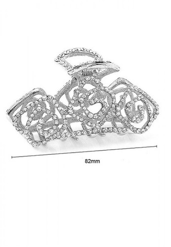 Jual Glamorousky Elegant Rose Hair Clamp With Silver Austrian Element Crystal Original Zalora Indonesia