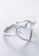 ZITIQUE silver Women's Korean Style Hollowed Heart Open Ring - Silver CB4C2AC40F525FGS_3