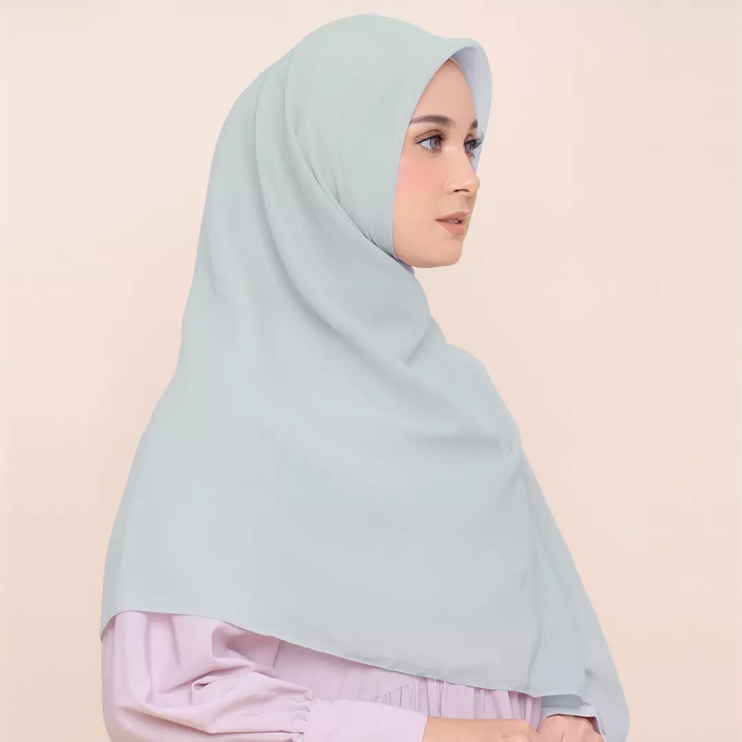 ZM Zaskia Mecca Feat Natasha Rizky - Hijab Syari Bellsa Summer Sage Kerudung Segi Empat