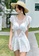 YG Fitness white Sexy Low V Gauze One-Piece Swimsuit B1E44US151A66EGS_2