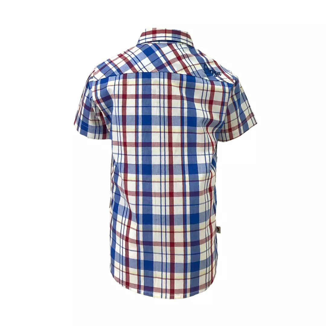 Pingu Kemeja Anak Laki Laki Kotak-Kotak Pendek Biru 92200132