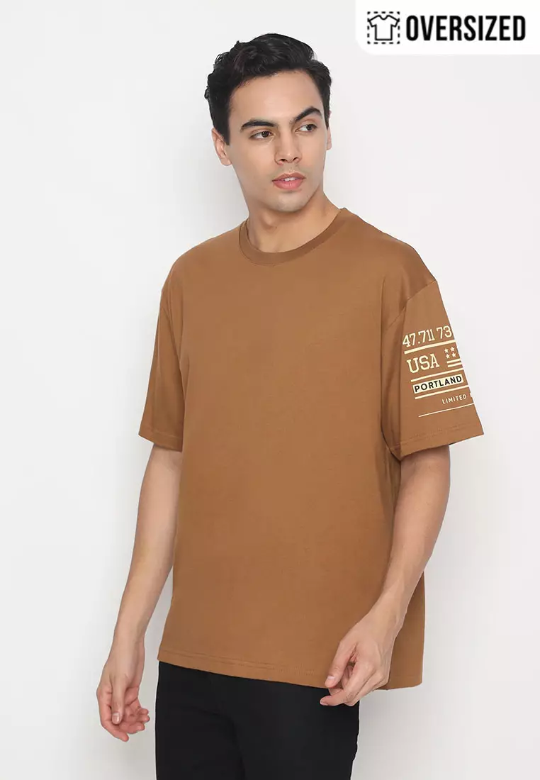 NX T-Shirt Cotton Combed Tebal Oversized Pria 2079370481