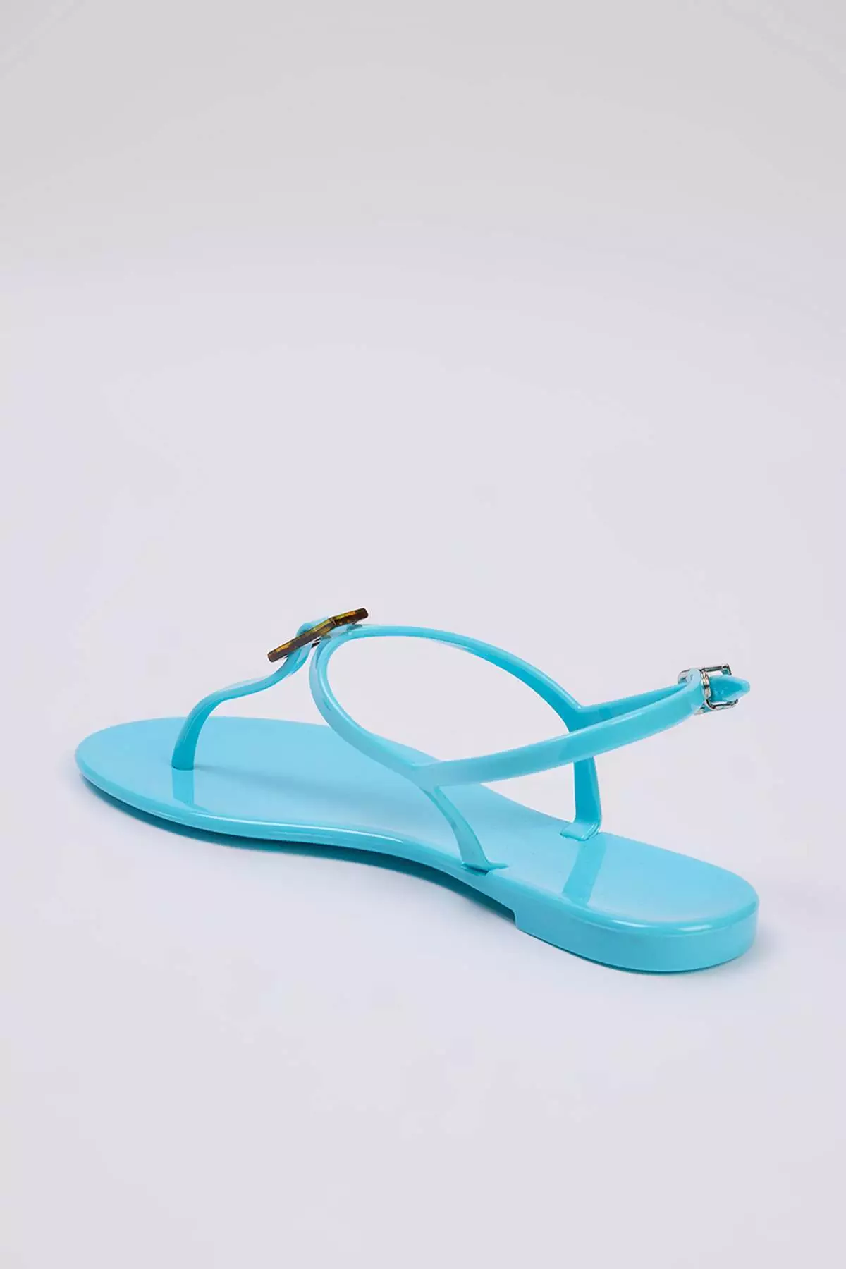 Baby Blue Jelly Flip Flops Women's Sandals Takss25Sd00065