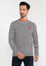 Cdg striped top short sleeve