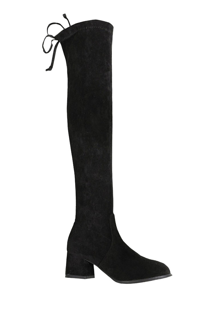 VANSA 5cm Sheep Suede Over Knee Boot VSW-B18815