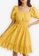 Love, Ara yellow Mecca Mustard Linen Square Neck Puff Sleeves Mini Dress 3E9DBAA0FE64D4GS_1