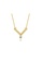 ZITIQUE gold Women's Vintage Diamond Embedded V-shape Necklace - Gold 016E9AC0A71ED1GS_1