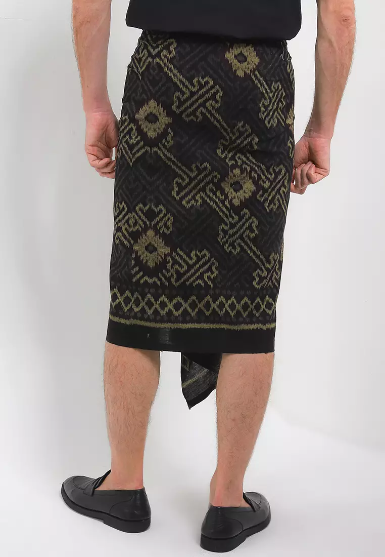 Rok Kamen Bali Pria Lilit Instan Asta Black