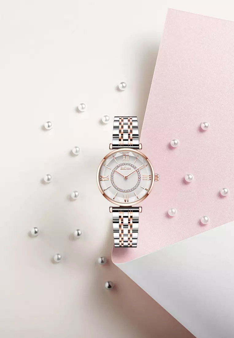 jan tangan wanita Klasik Mewah Atas Bisnis Jam Tangan Cewek Tali stainless steel